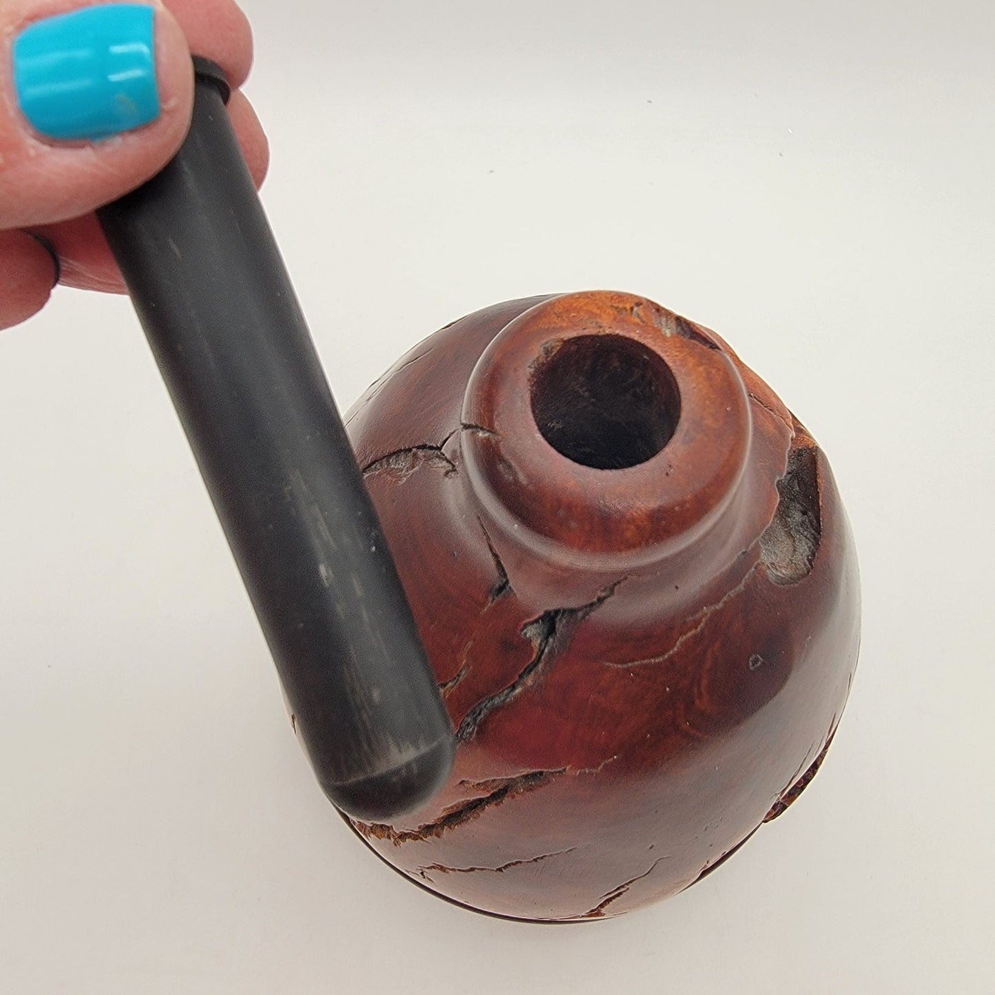 Vintage Raw Manzanita Burl Wood Turned Vase