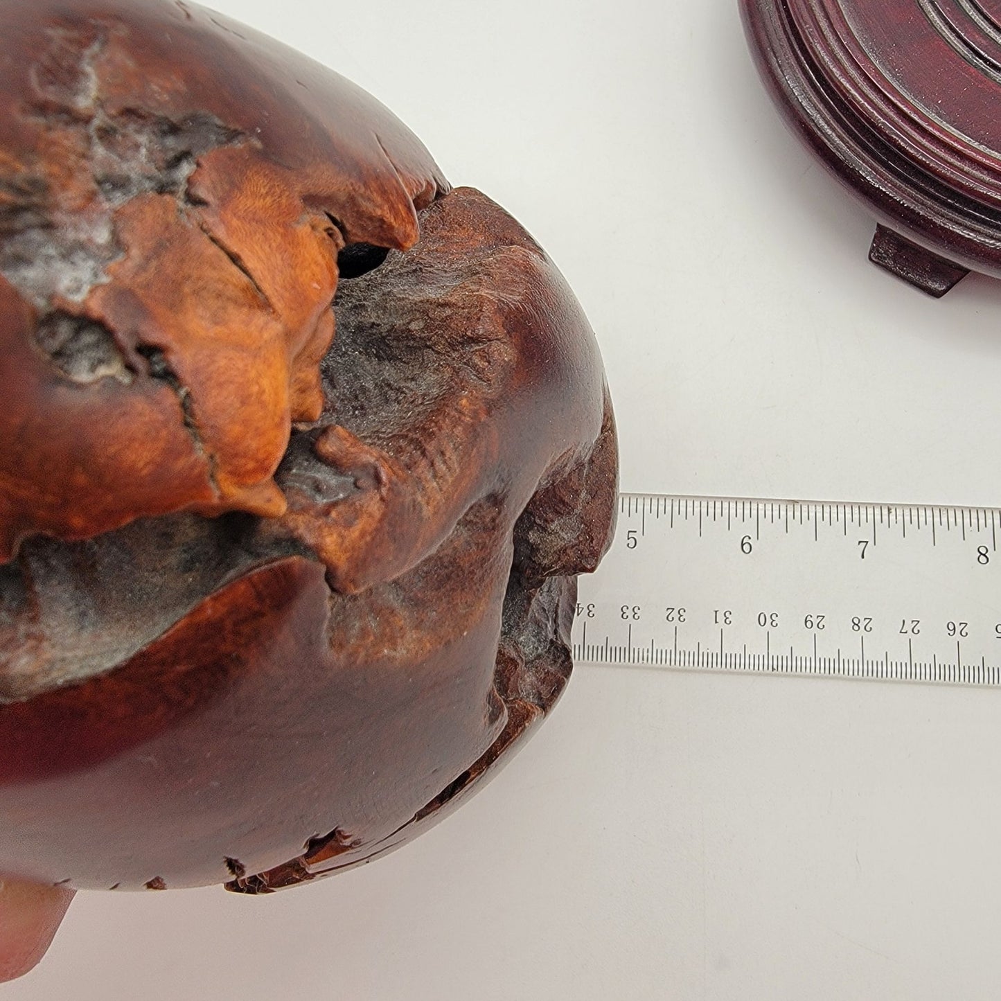 Vintage Raw Manzanita Burl Wood Turned Vase