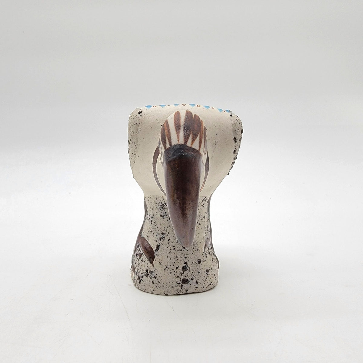 Vintage Mexican Pottery Vulture Bird Figurine
