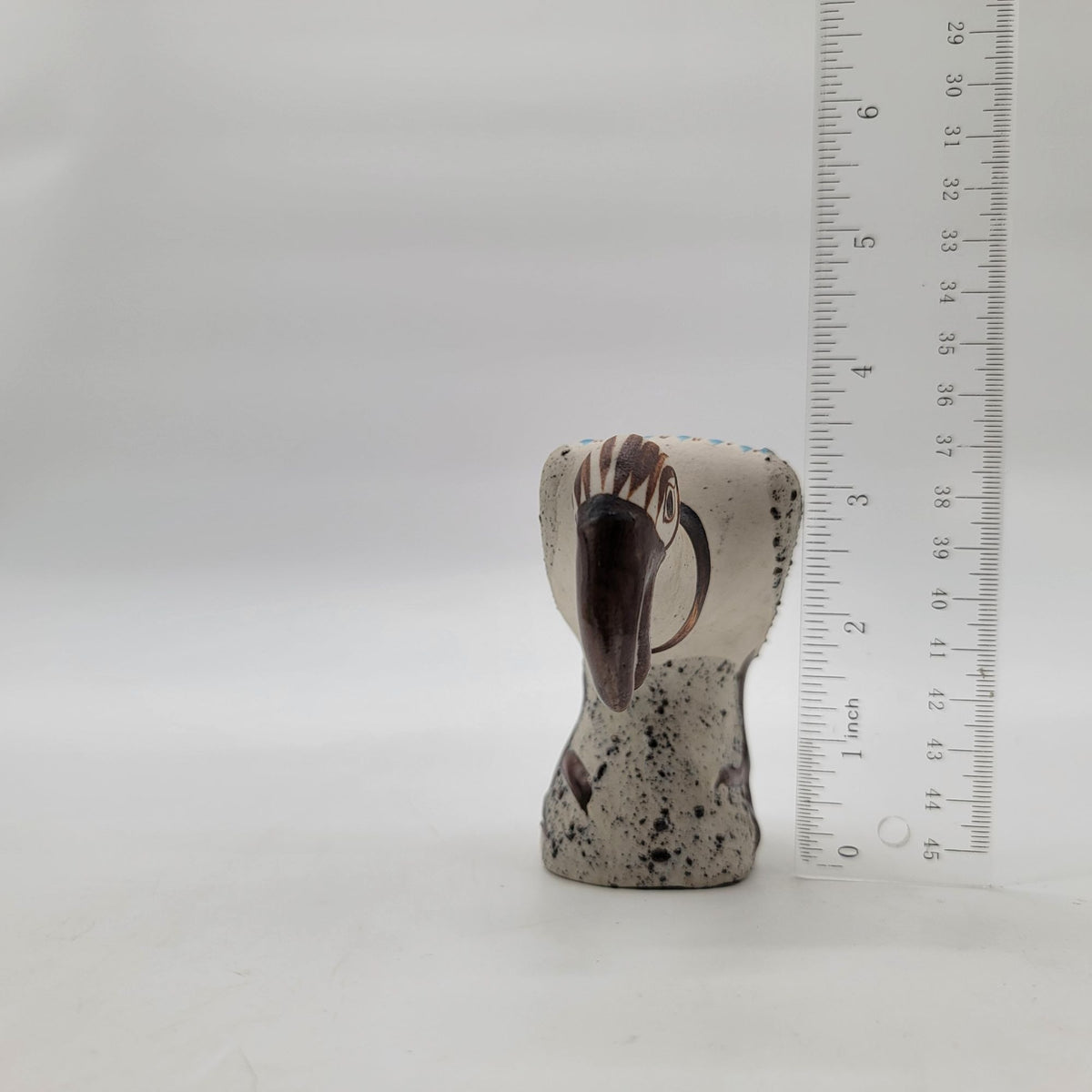 Vintage Mexican Pottery Vulture Bird Figurine