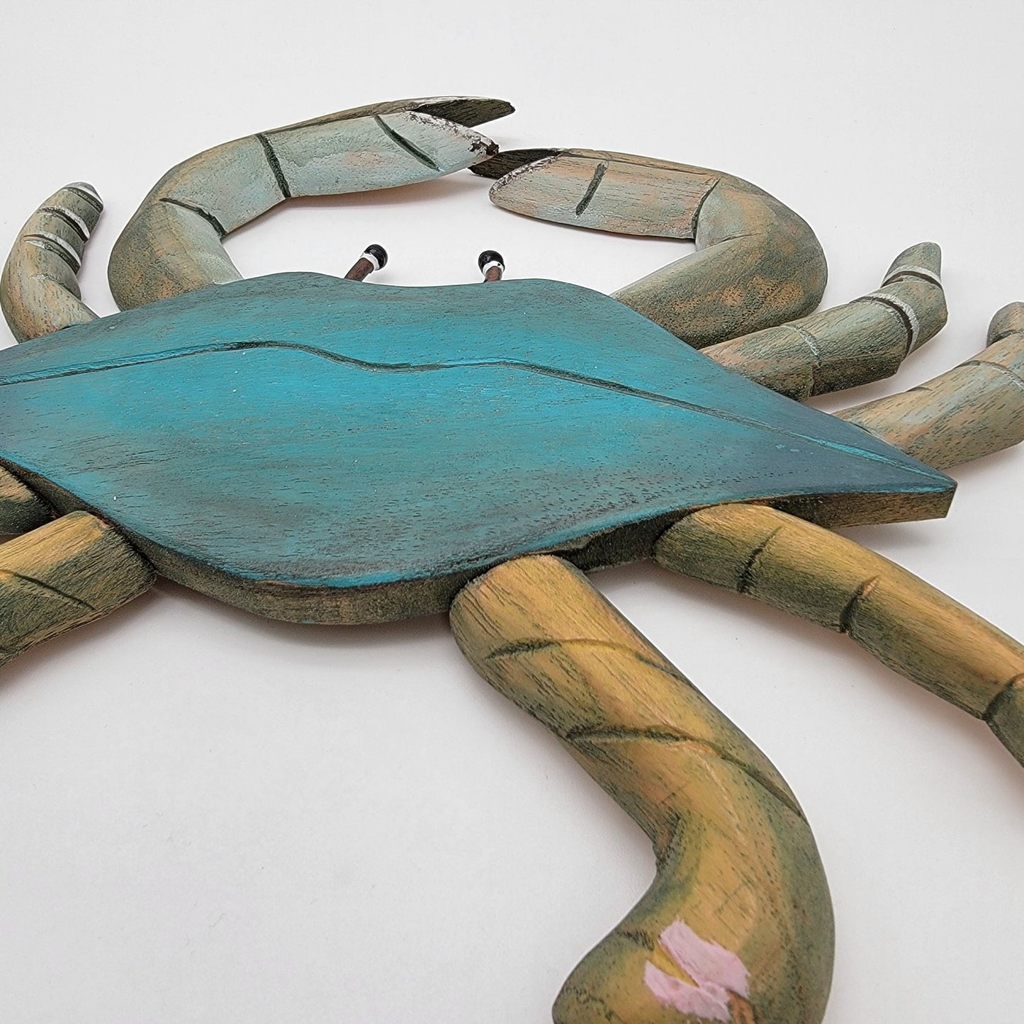 Blue Crab Wood Wall Art Nautical Coastal Decor