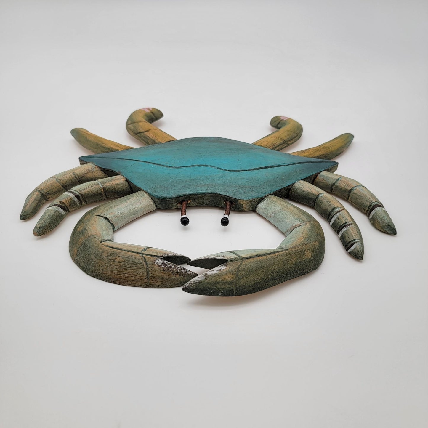 Blue Crab Wood Wall Art Nautical Coastal Decor