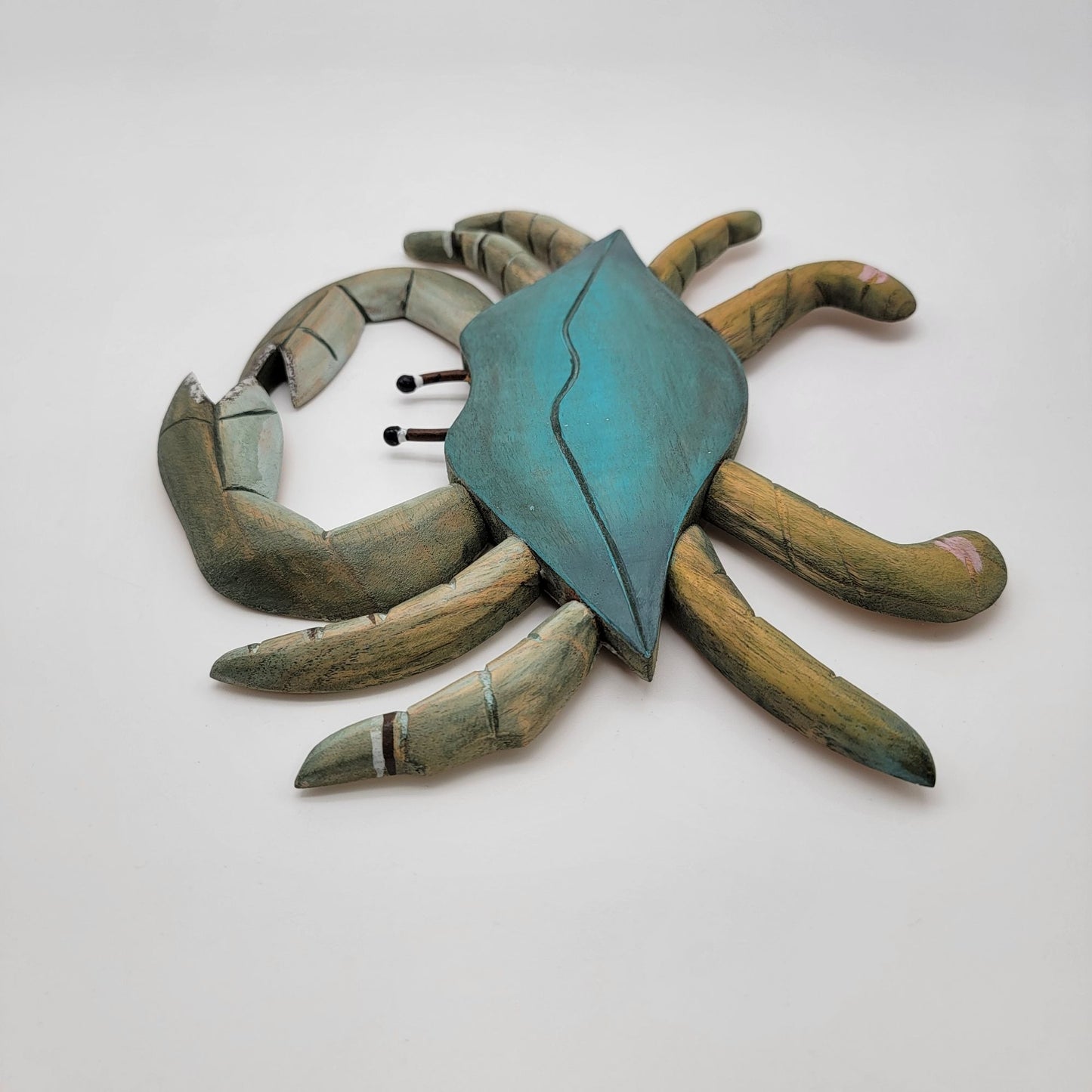 Blue Crab Wood Wall Art Nautical Coastal Decor