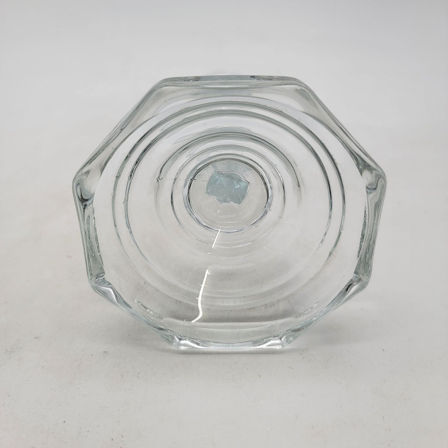 Vintage Pressed Glass Crucifix Cross Candle Holder