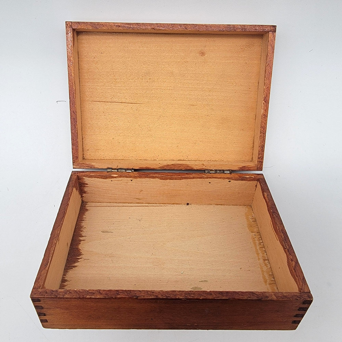 Vintage Hammered Copper Repousse Squirrel Wood Box