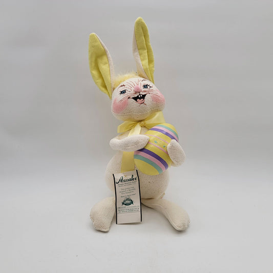 2005 Annalee Easter Bunny Doll 15" Plush With Yellow Ears