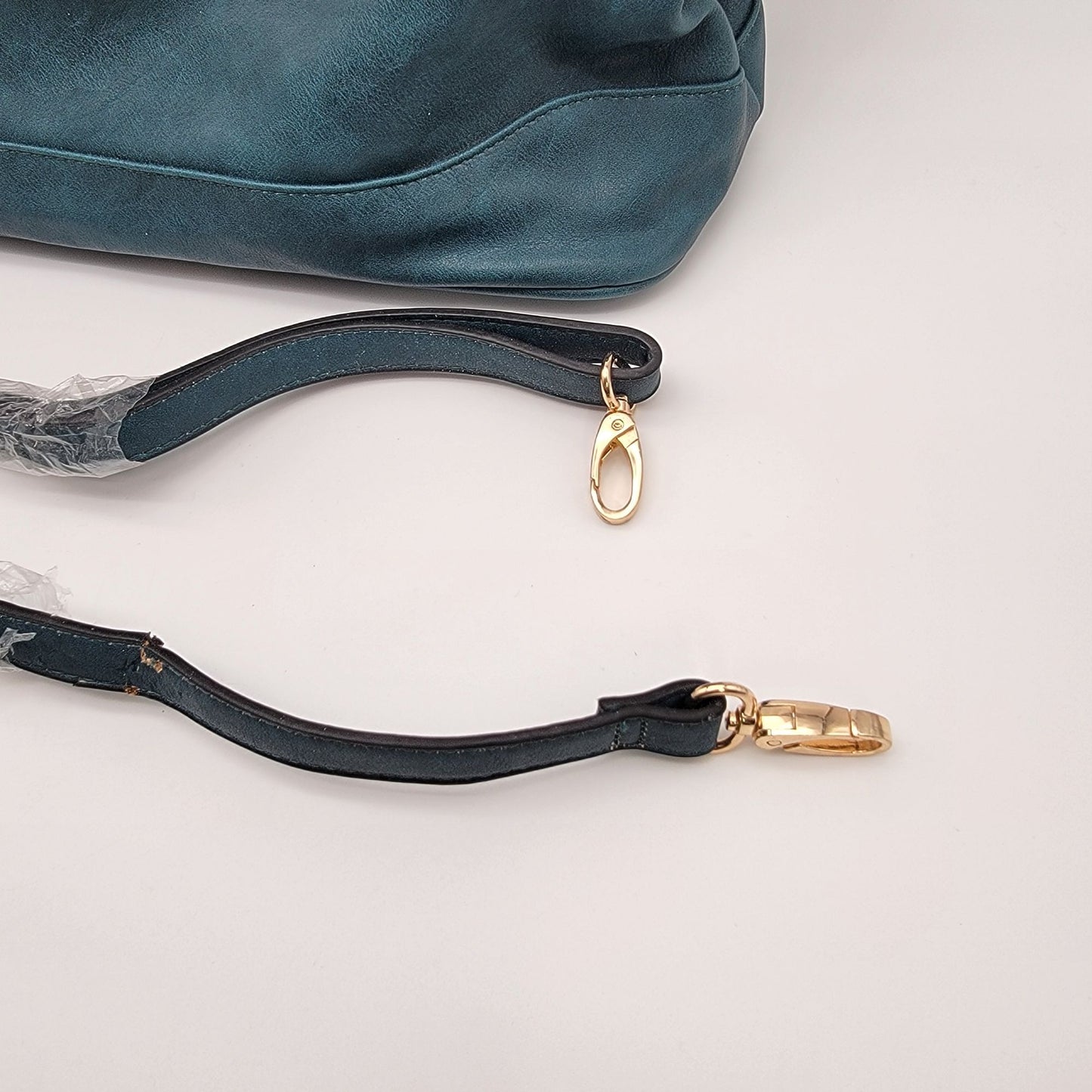 London Fog Preston Teal Triple Compartment Satchel Bag