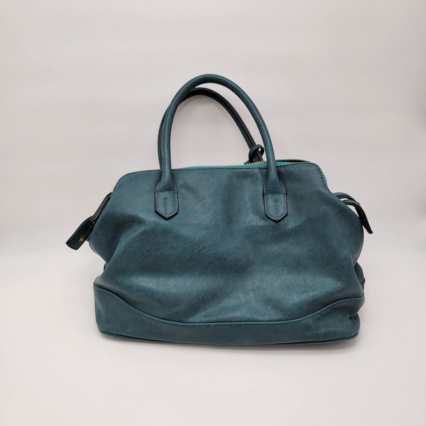 London Fog Preston Teal Triple Compartment Satchel Bag