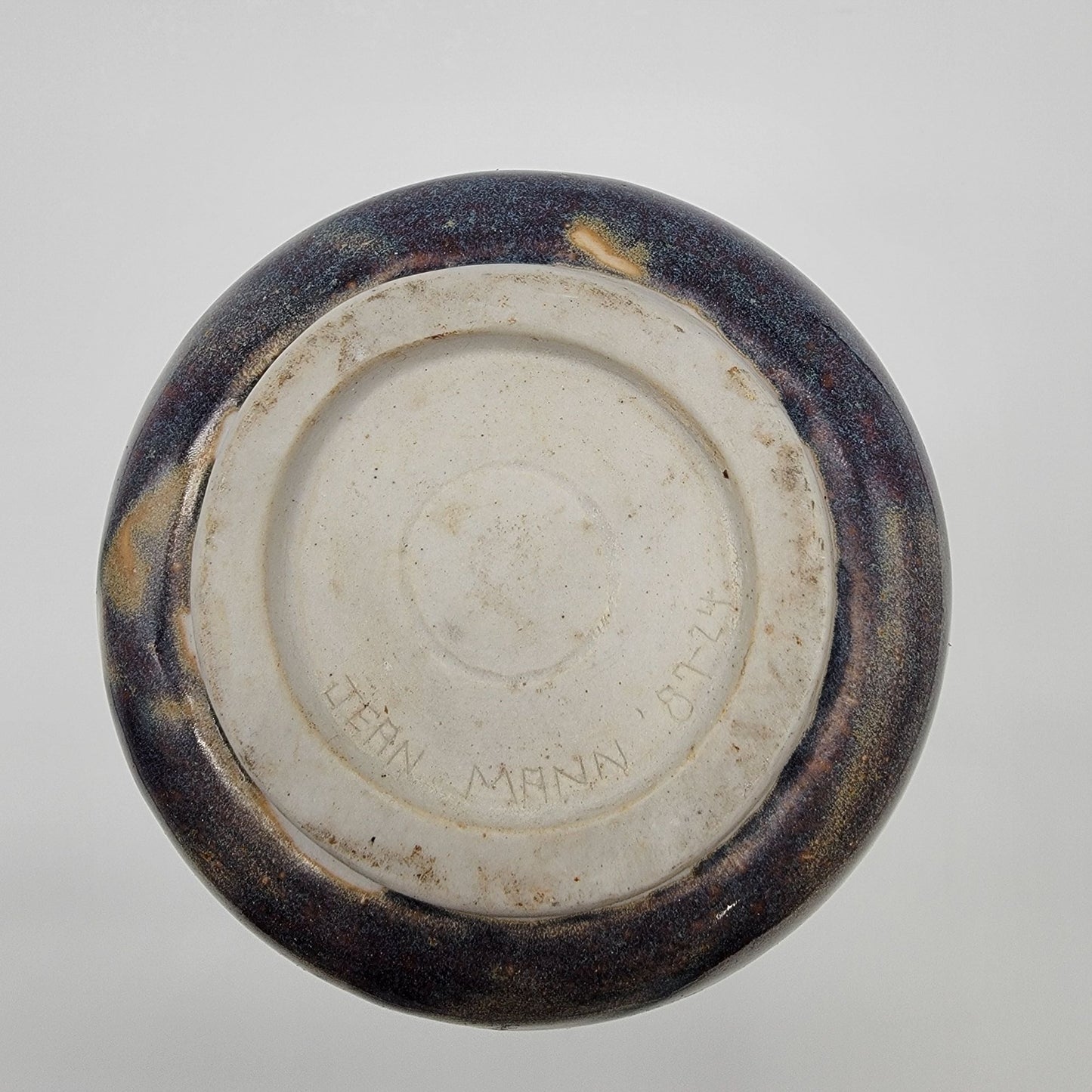 Vintage Jean Mann Signed Art Pottery Vase