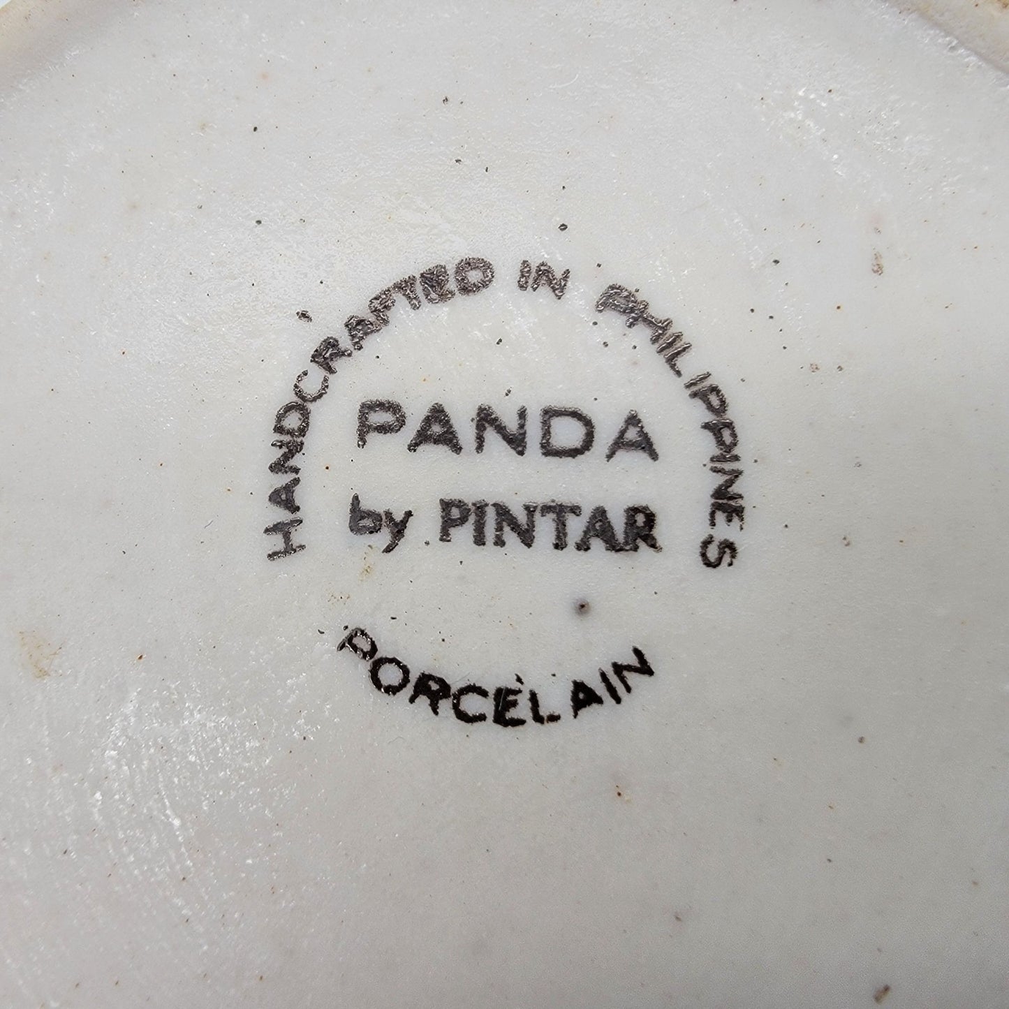 Vintage Panda by Pintar Cat Head Porcelain Trinket Box