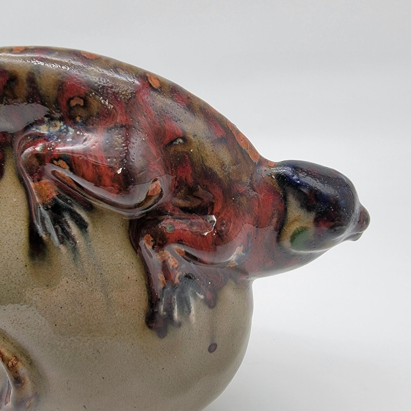 Jorge Wilmot Tonala Pottery Double Iguana Vase