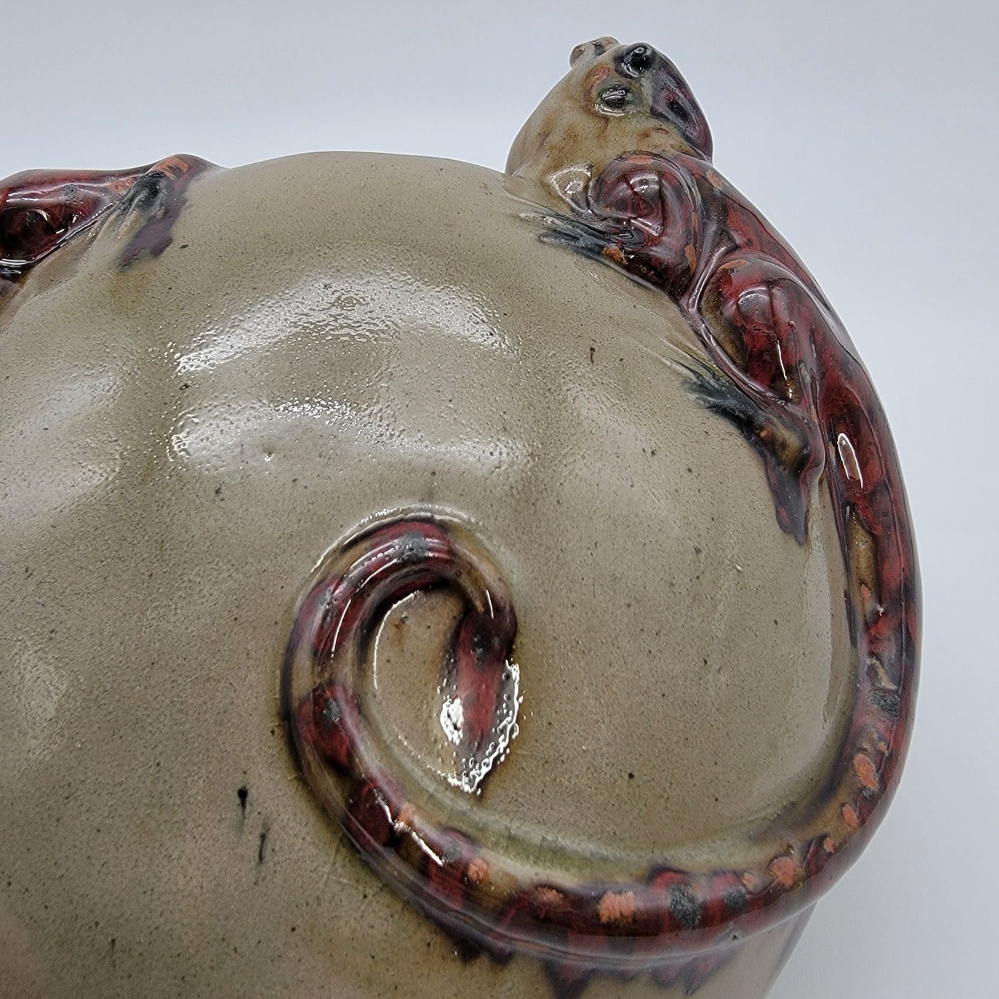 Jorge Wilmot Tonala Pottery Double Iguana Vase