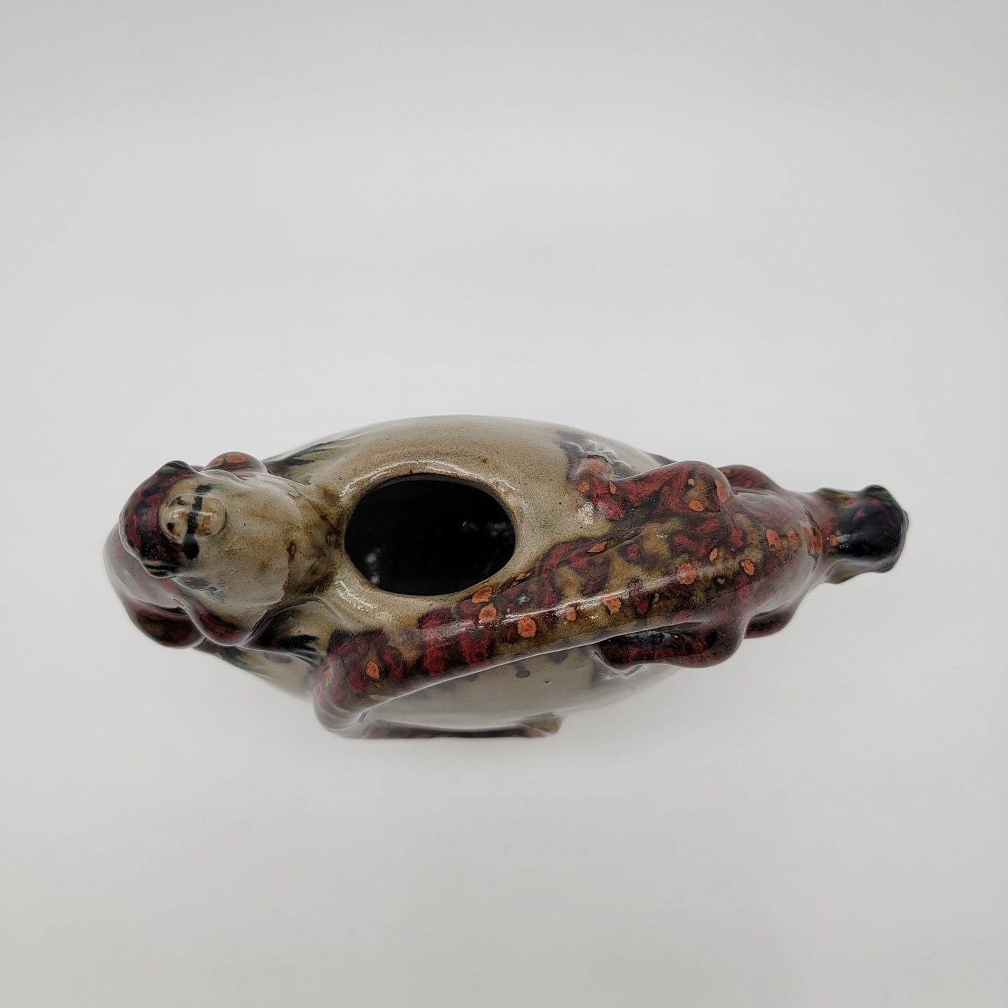 Jorge Wilmot Tonala Pottery Double Iguana Vase