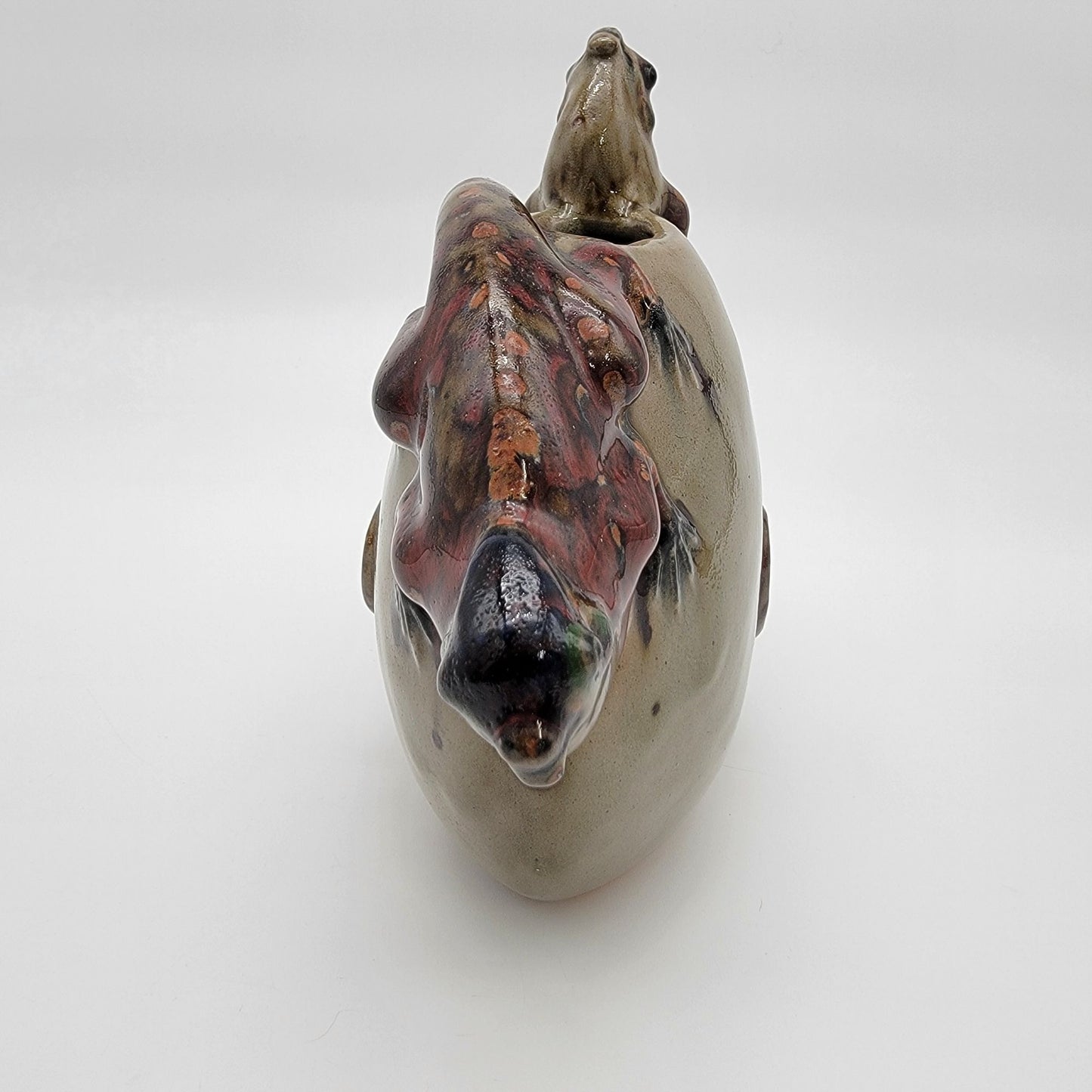 Jorge Wilmot Tonala Pottery Double Iguana Vase