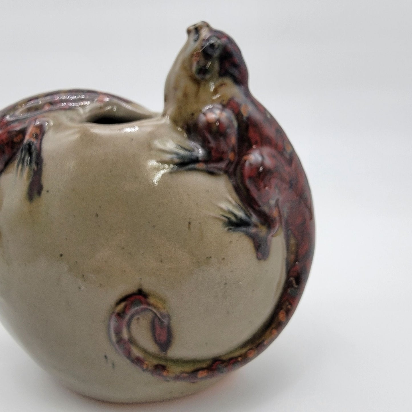 Jorge Wilmot Tonala Pottery Double Iguana Vase