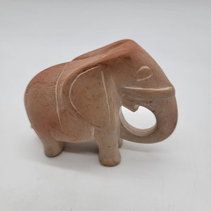 Vintage Carved Soapstone Elephant Figurine
