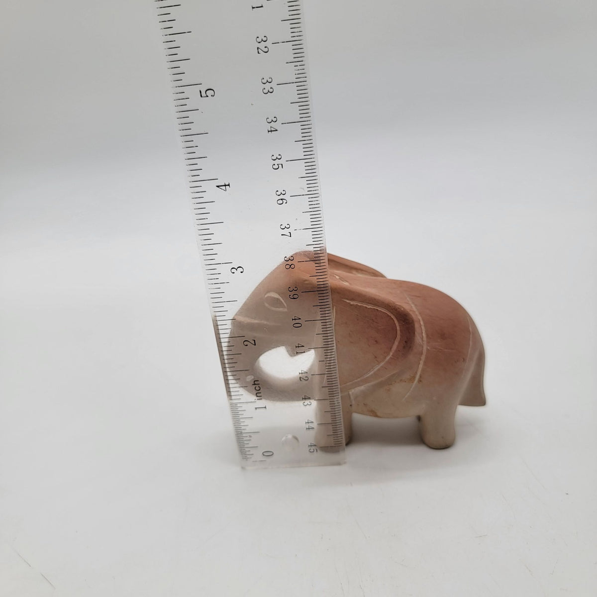 Vintage Carved Soapstone Elephant Figurine