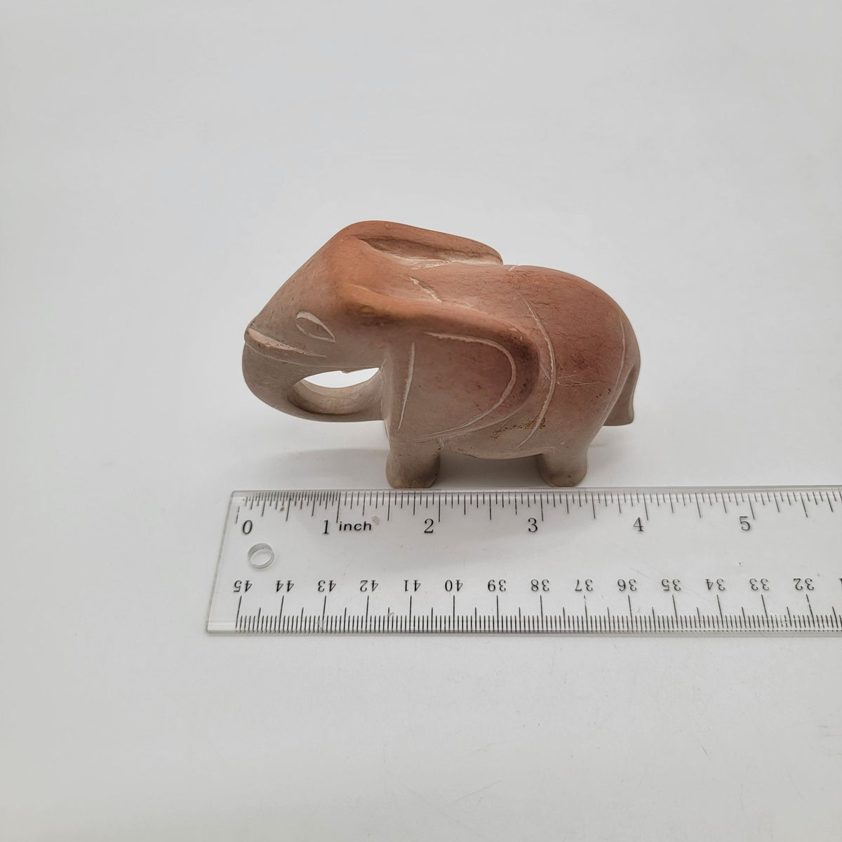 Vintage Carved Soapstone Elephant Figurine