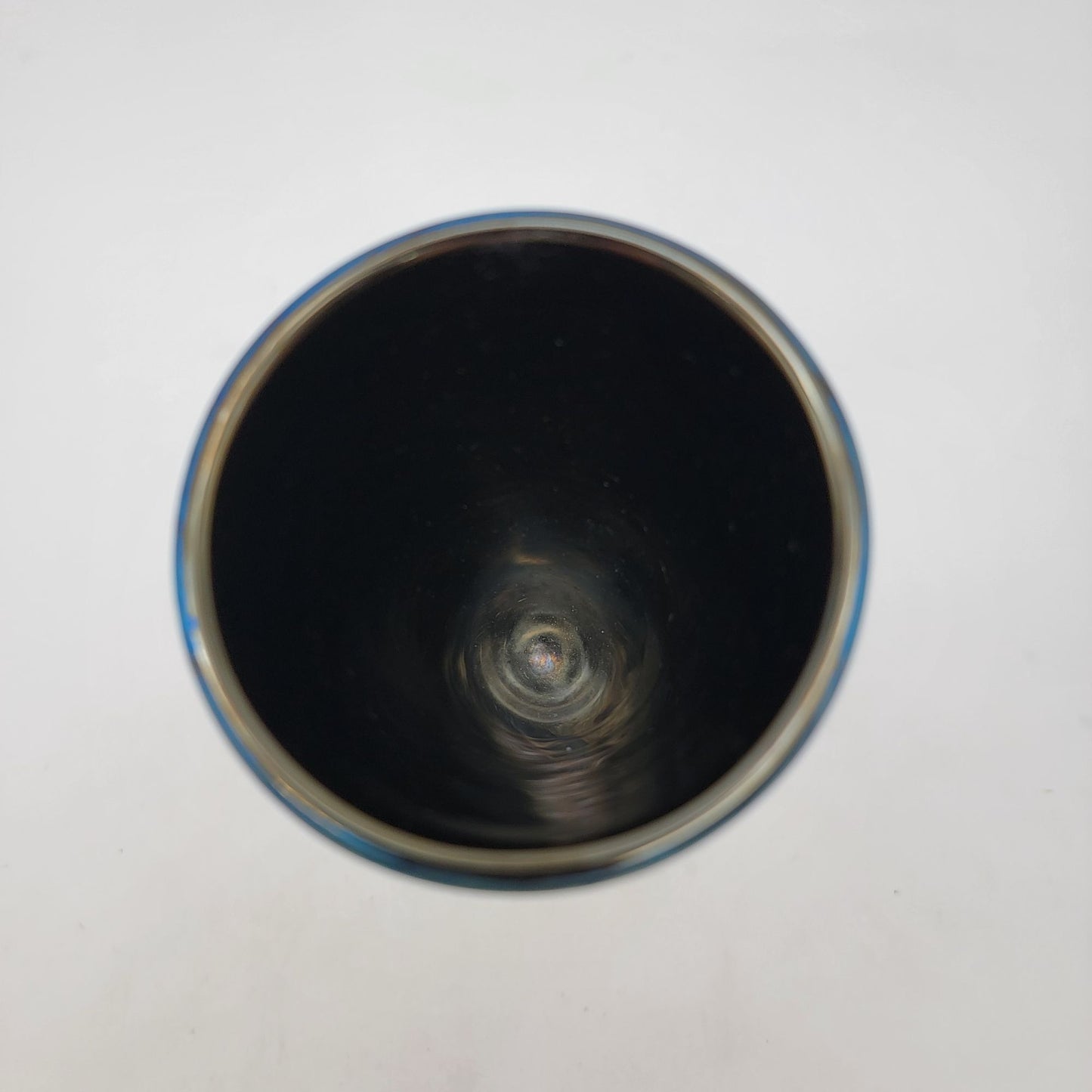 Jim Bush 1995 Iridescent Art Glass Goblet Signed
