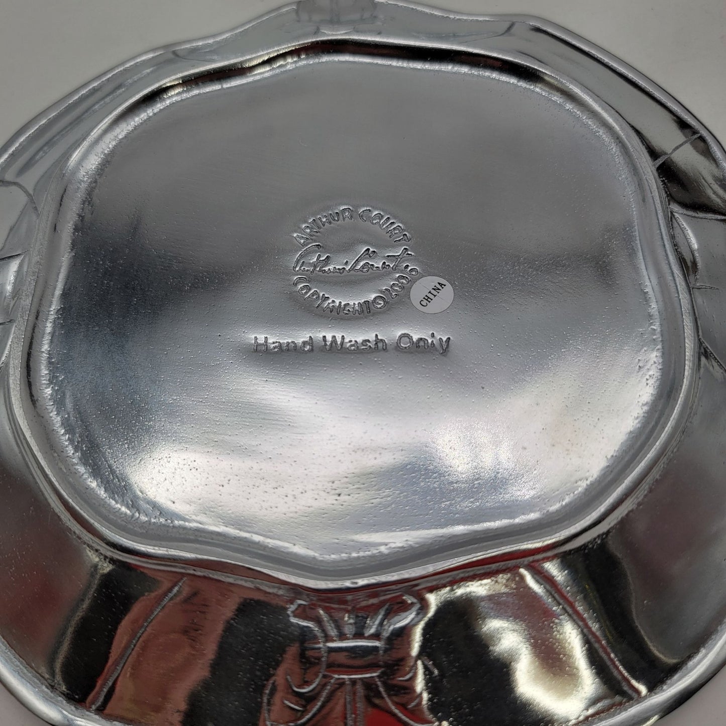 Arthur Court Aluminum Fleur De Lis Plate & Cake Server Set