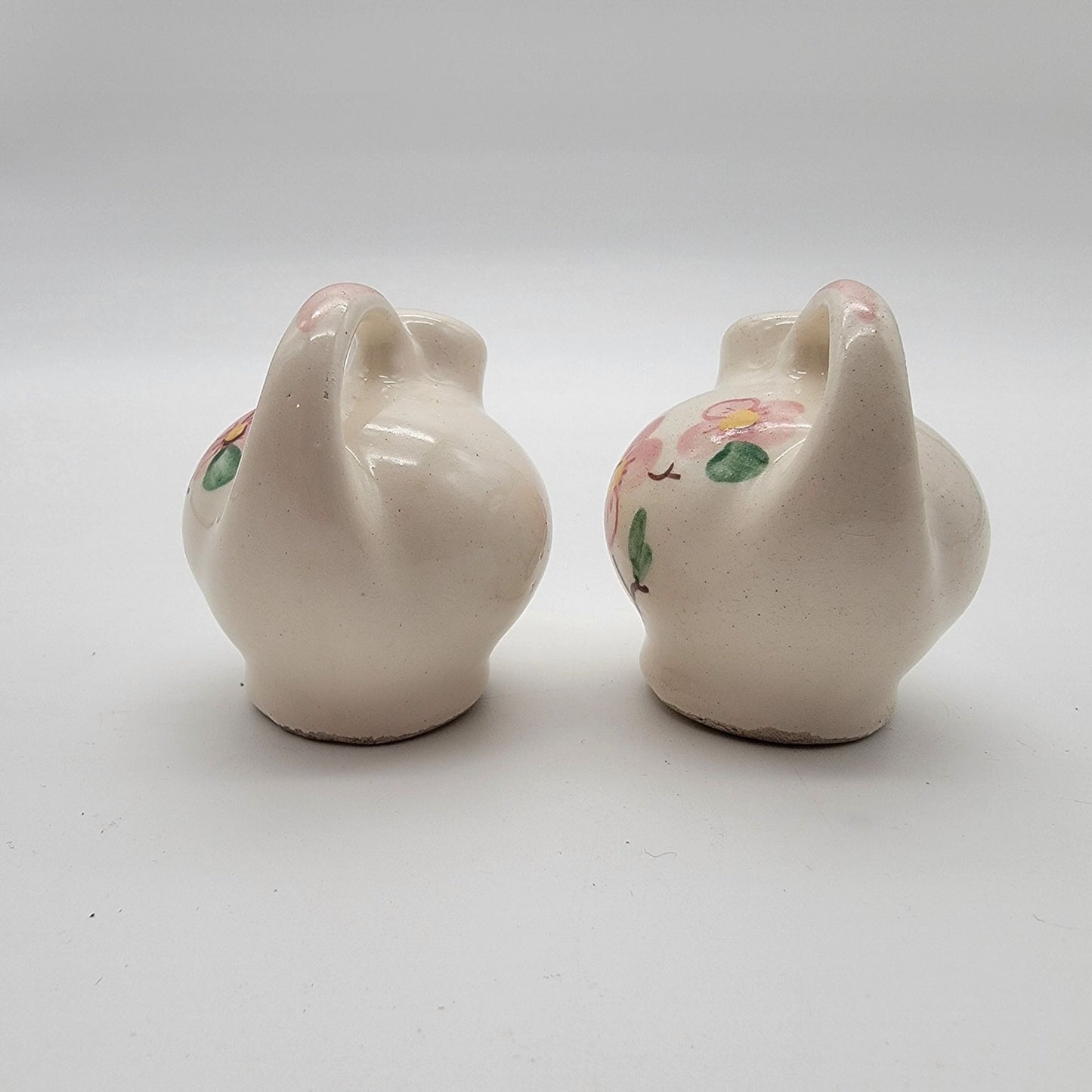 Vintage Hollywood Bowl Cherry Blossom Miniature Pitcher Salt & Pepper Shakers