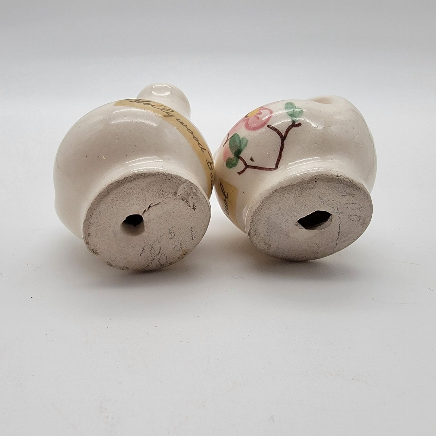 Vintage Hollywood Bowl Cherry Blossom Miniature Pitcher Salt & Pepper Shakers