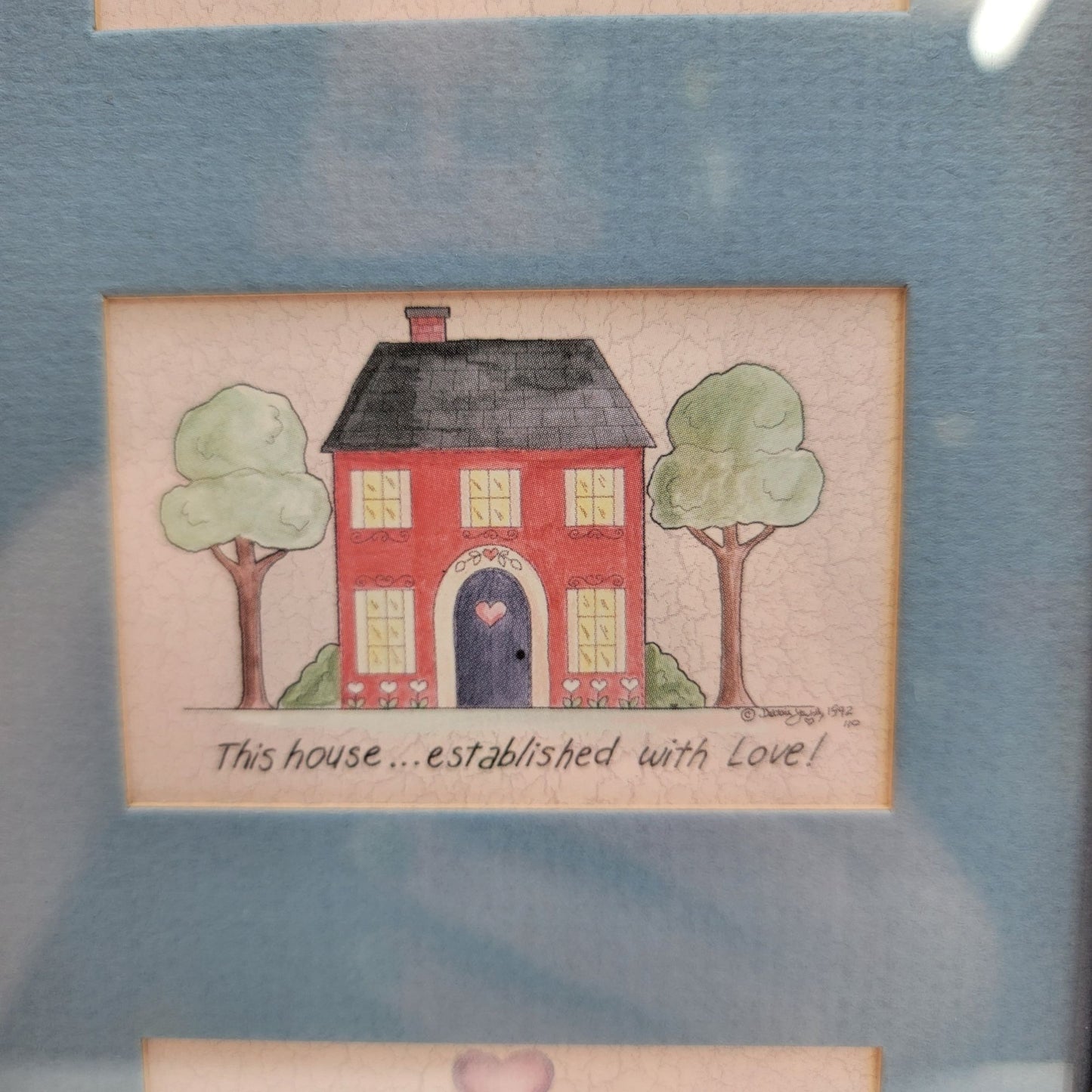 Vintage Framed 3-Prints Folk Art Cats Americana Wall Art