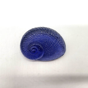 Vintage Cobalt Blue Art Glass Snail Shell Paperweight 3"