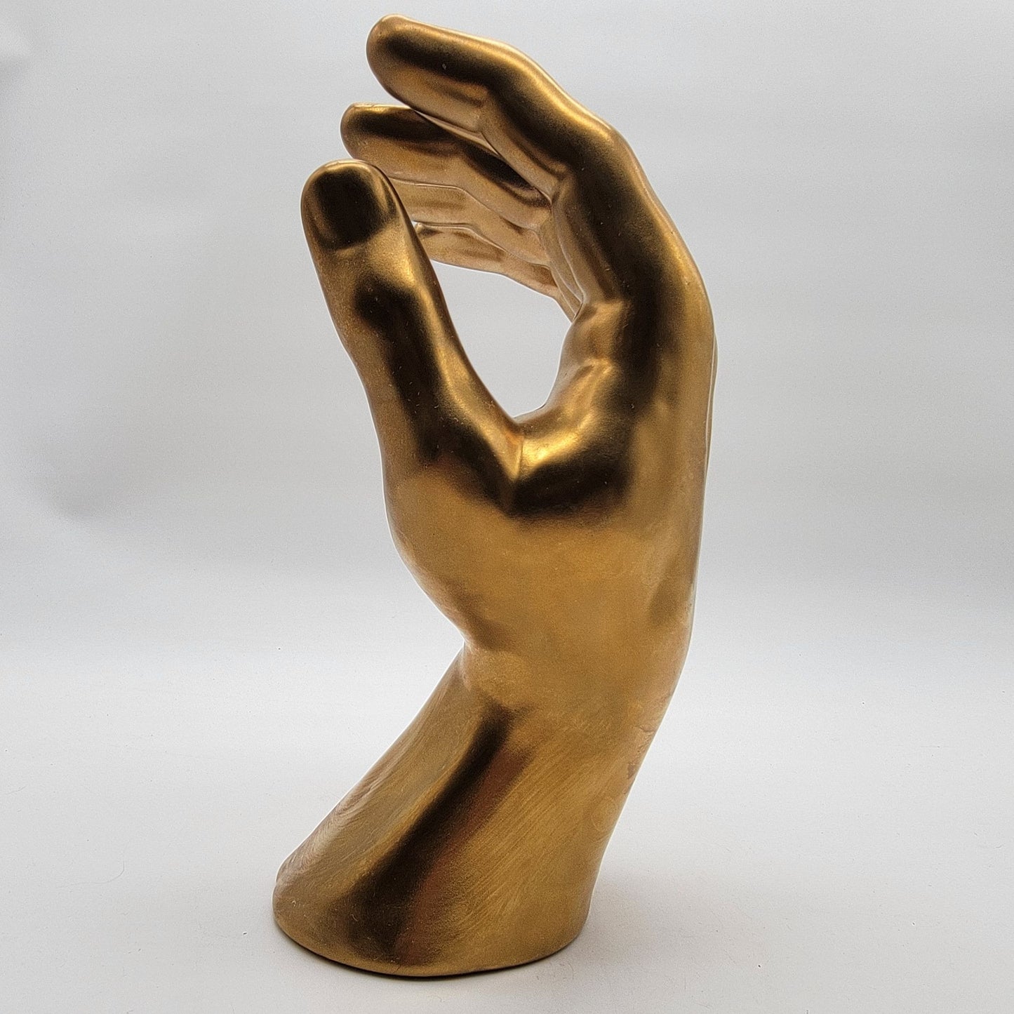 Large Gold Hand Sculpture Modern Art Decor