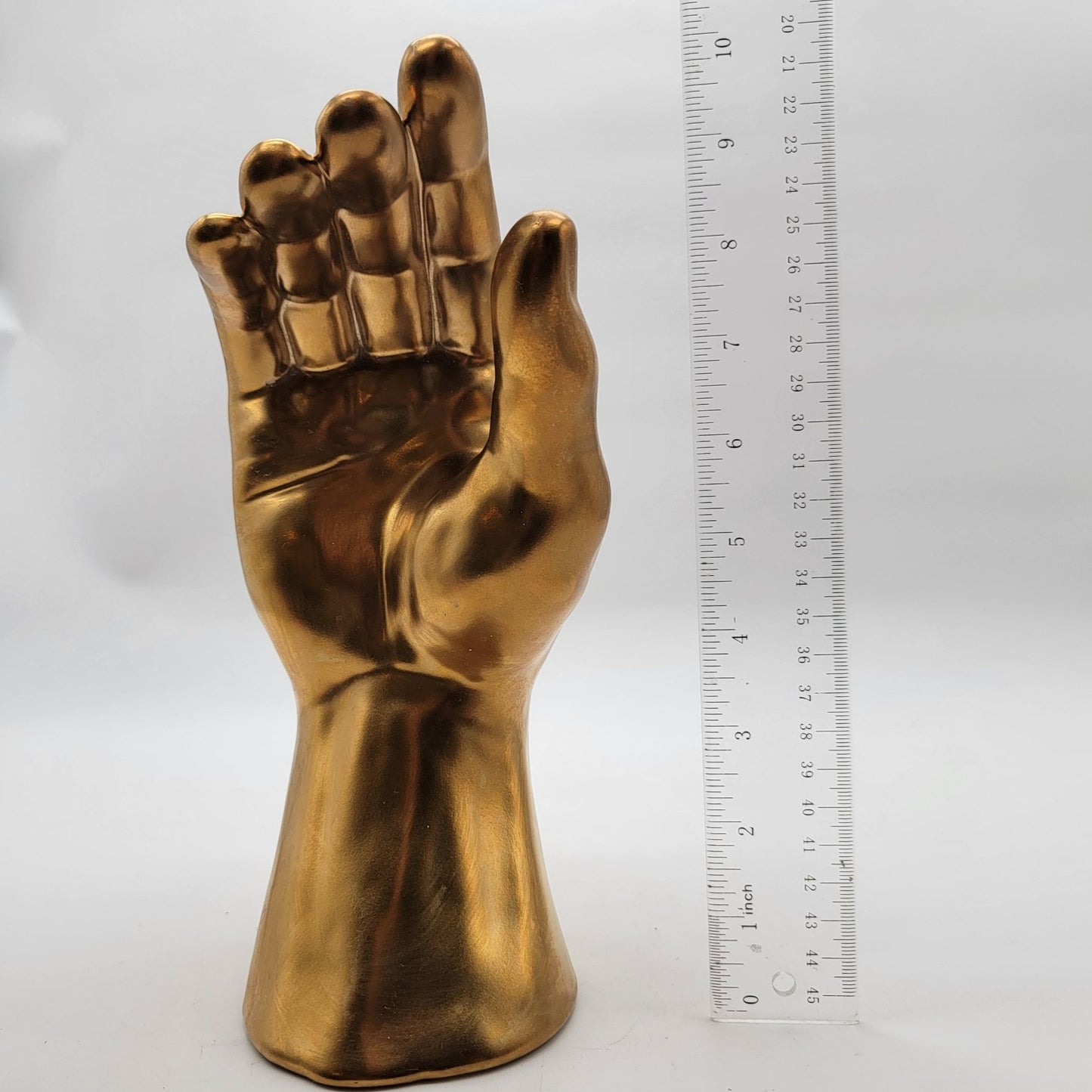 Large Gold Hand Sculpture Modern Art Decor