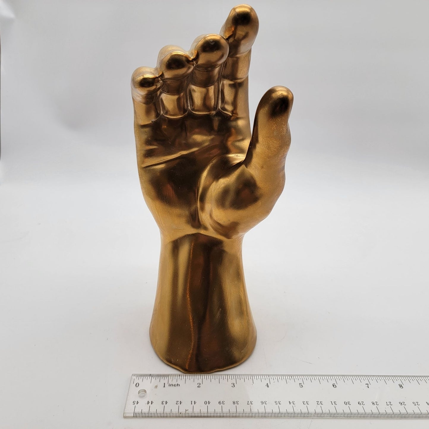 Large Gold Hand Sculpture Modern Art Decor