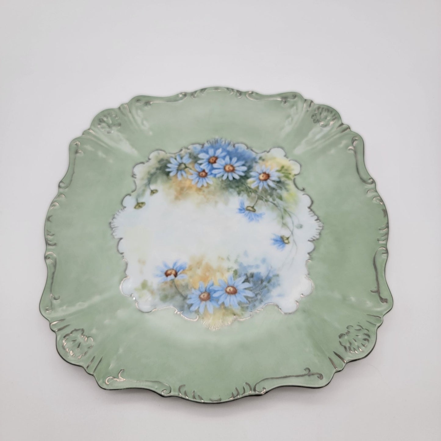 Vintage Hand Painted Porcelain Square Plate