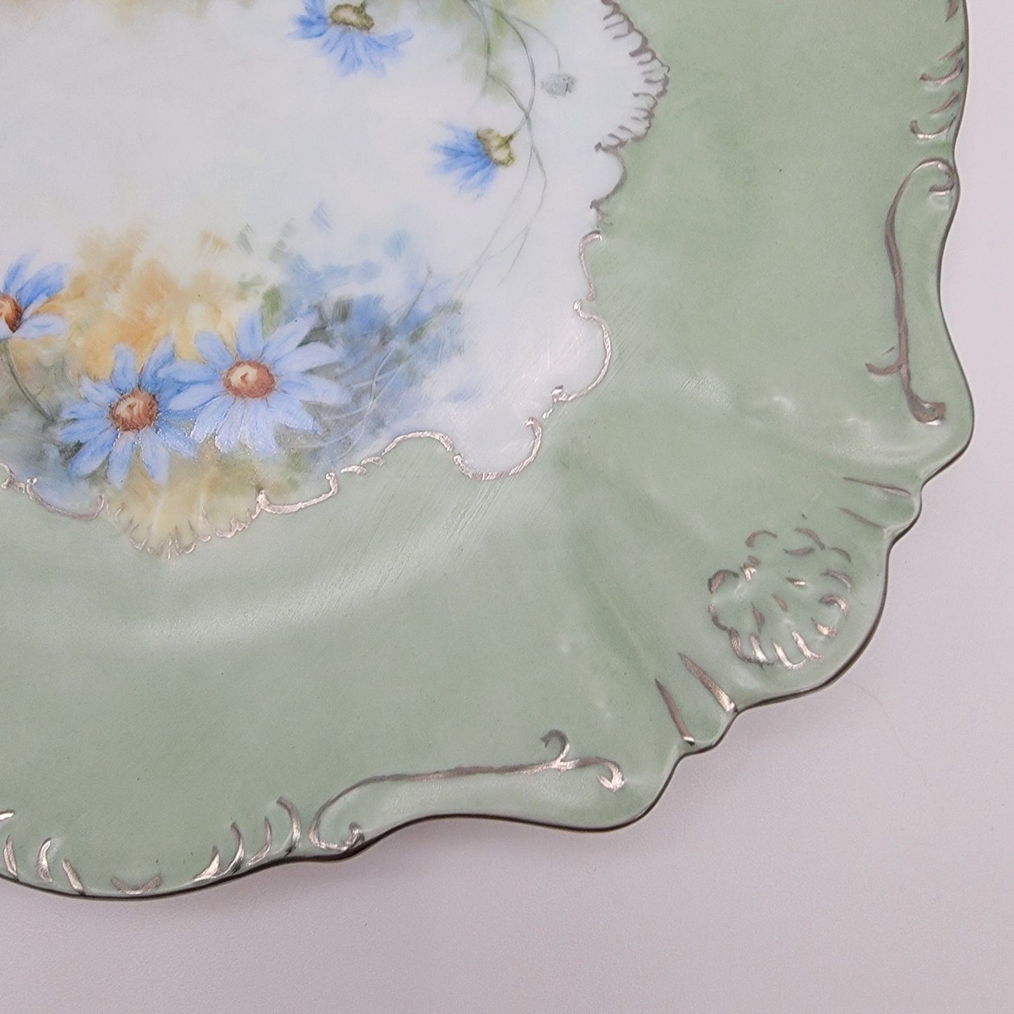Vintage Hand Painted Porcelain Square Plate
