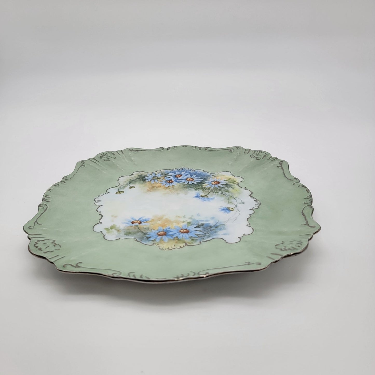 Vintage Hand Painted Porcelain Square Plate