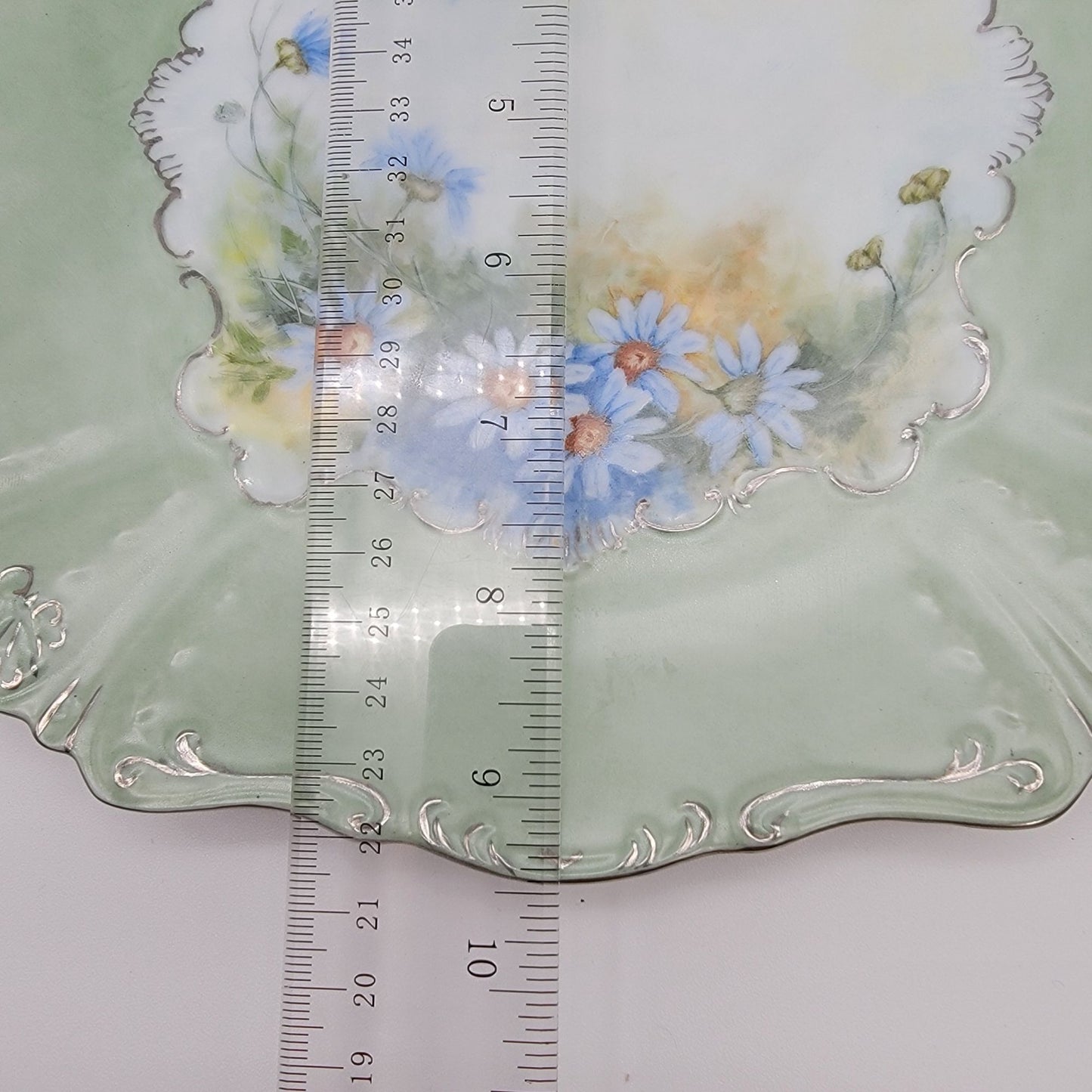 Vintage Hand Painted Porcelain Square Plate