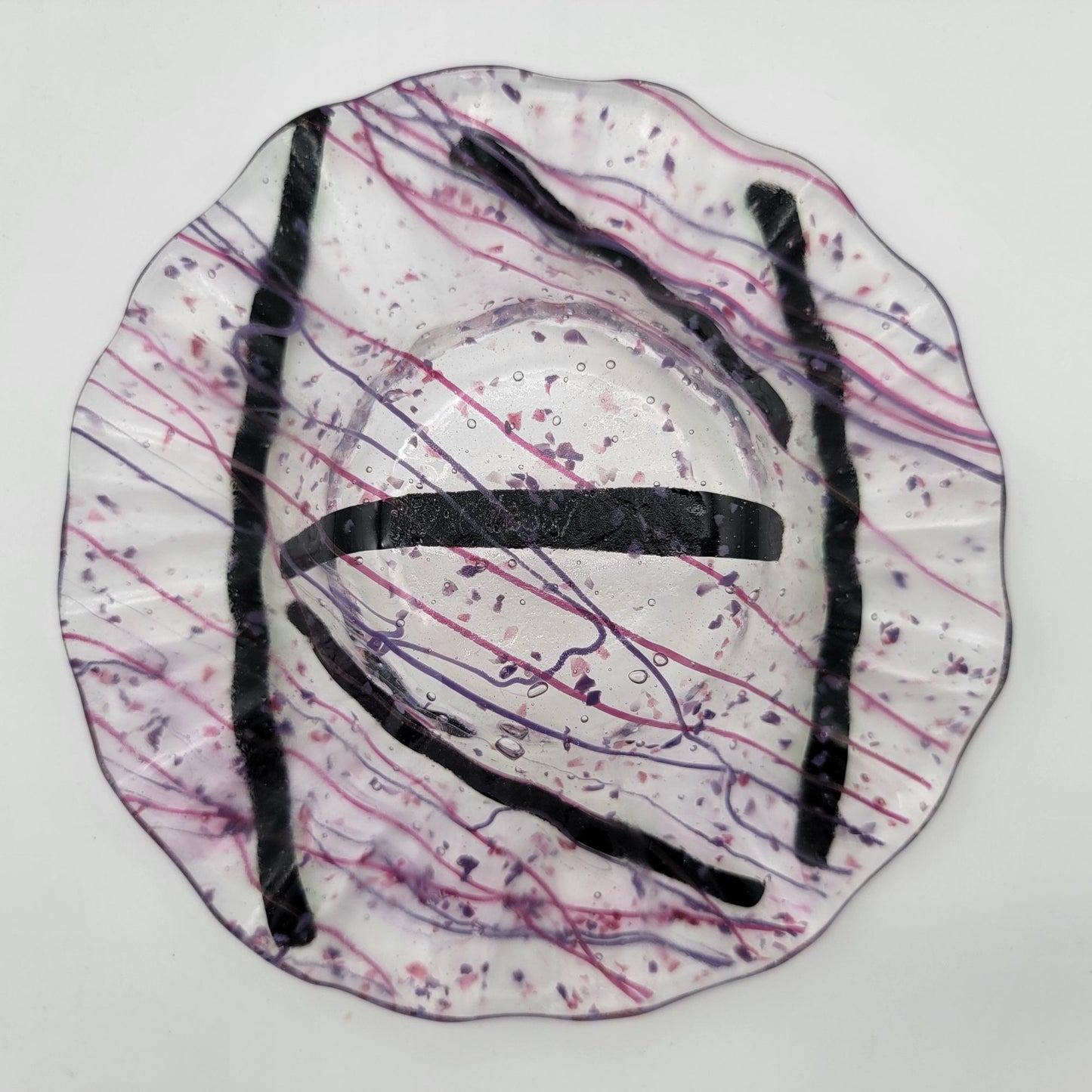 Marilyn Catlow Signed Fused Art Glass Bowl