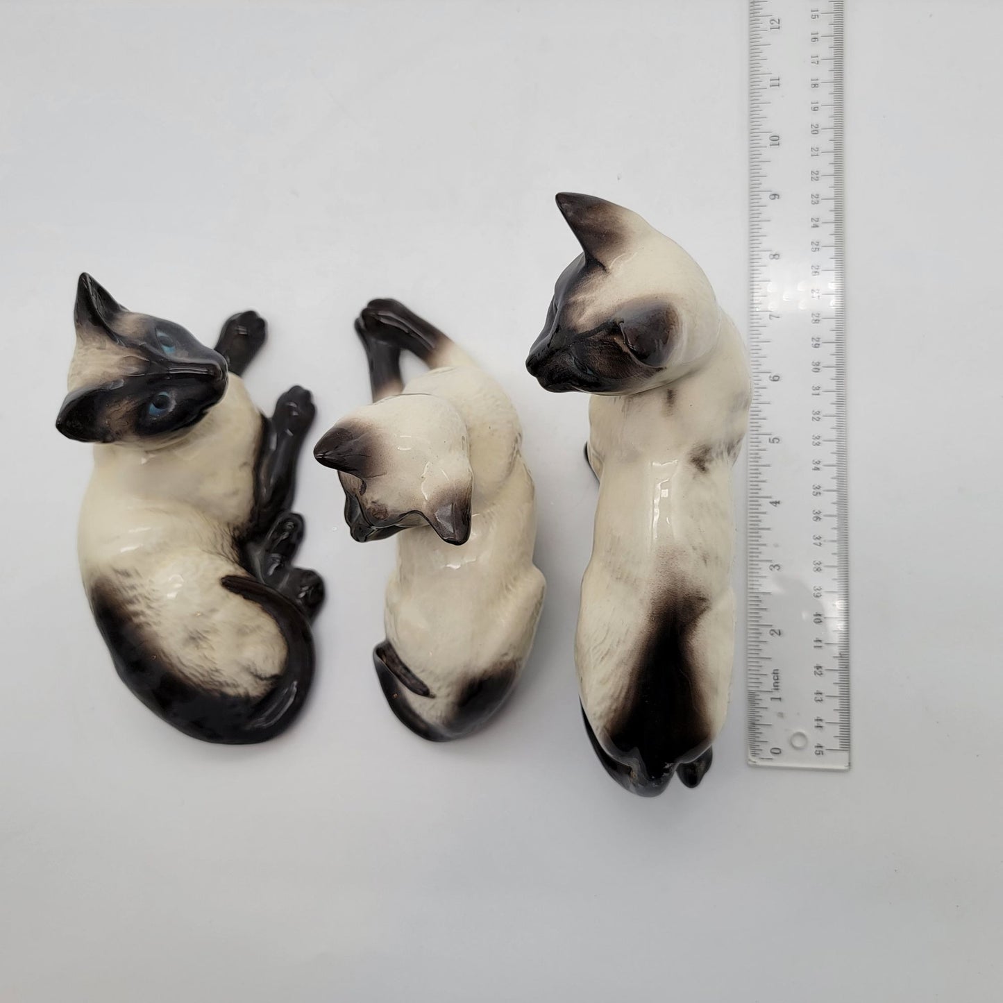 Beswick Siamese Cat Figurines Set of 4 (2 as found)