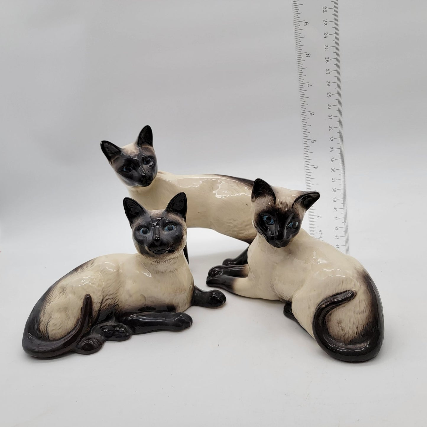 Beswick Siamese Cat Figurines Set of 4 (2 as found)