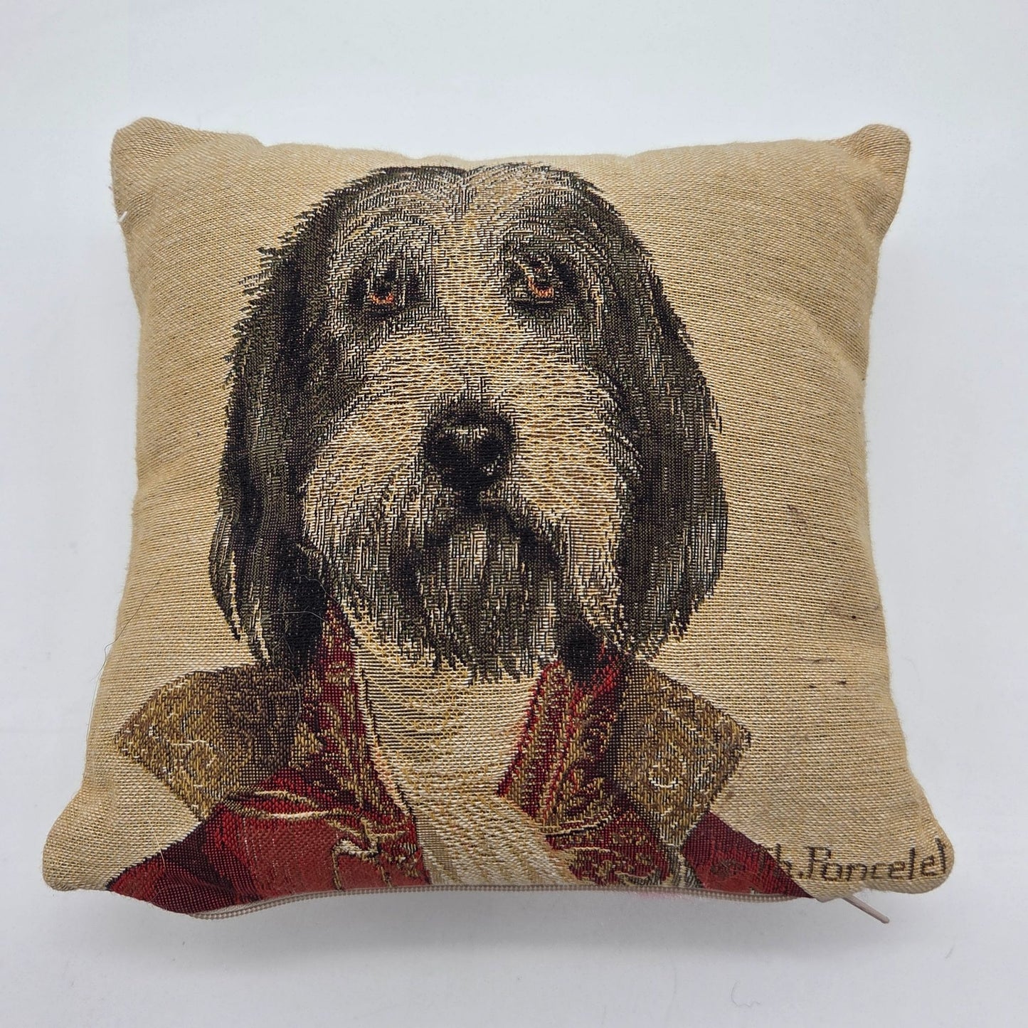 Thierry Poncelet Otterhound Dog Tapestry Throw Pillow