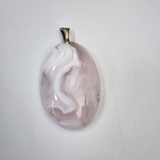 Artisan Purple Lace Agate Gemstone Pendant