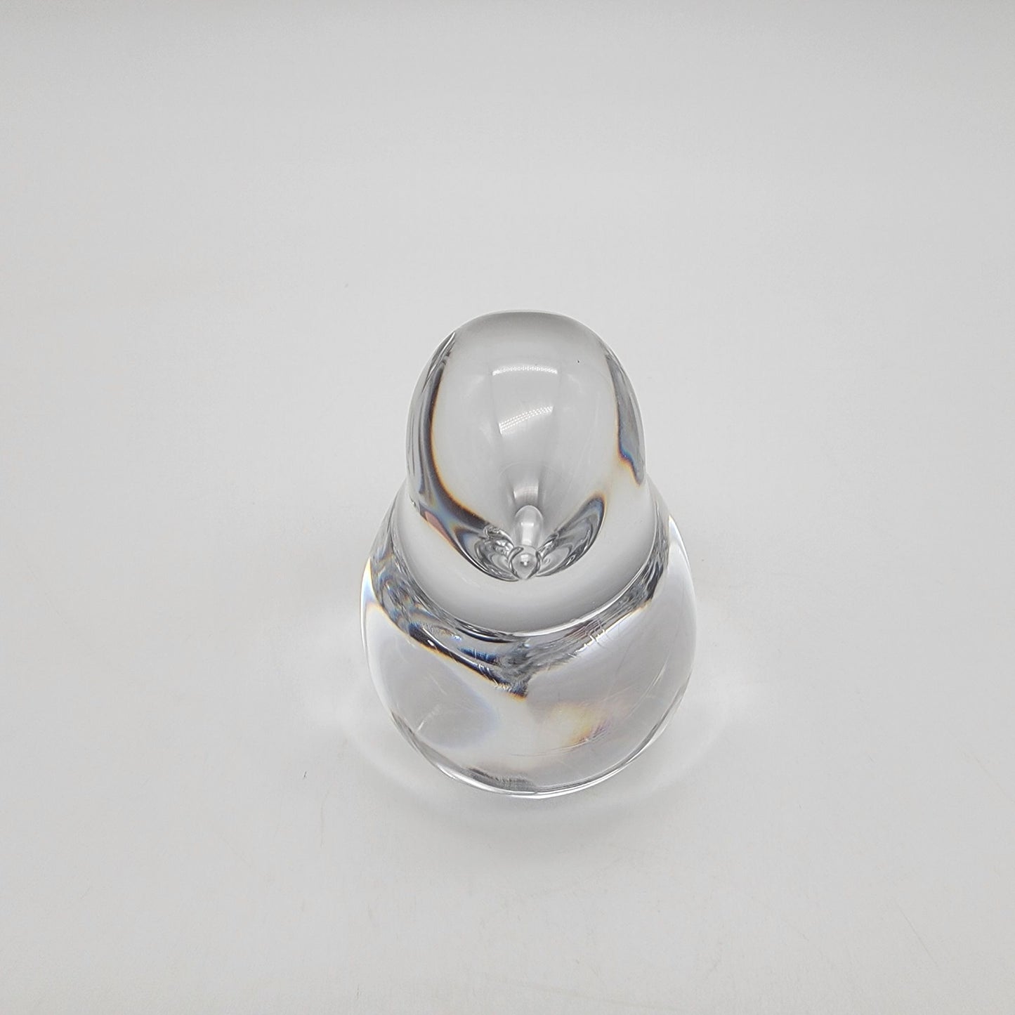 Daum France Crystal Glass Bird Paperweight 1980's