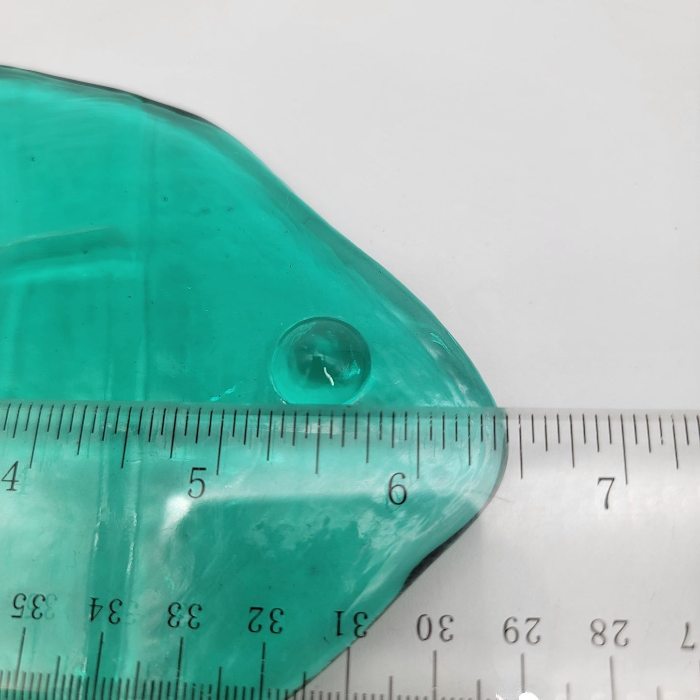 Set Of 3 Vintage Recycled Glass Teal Blue Angel Fish Sculptures