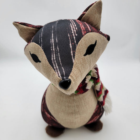 Fox Doorstop With Festive Scarf