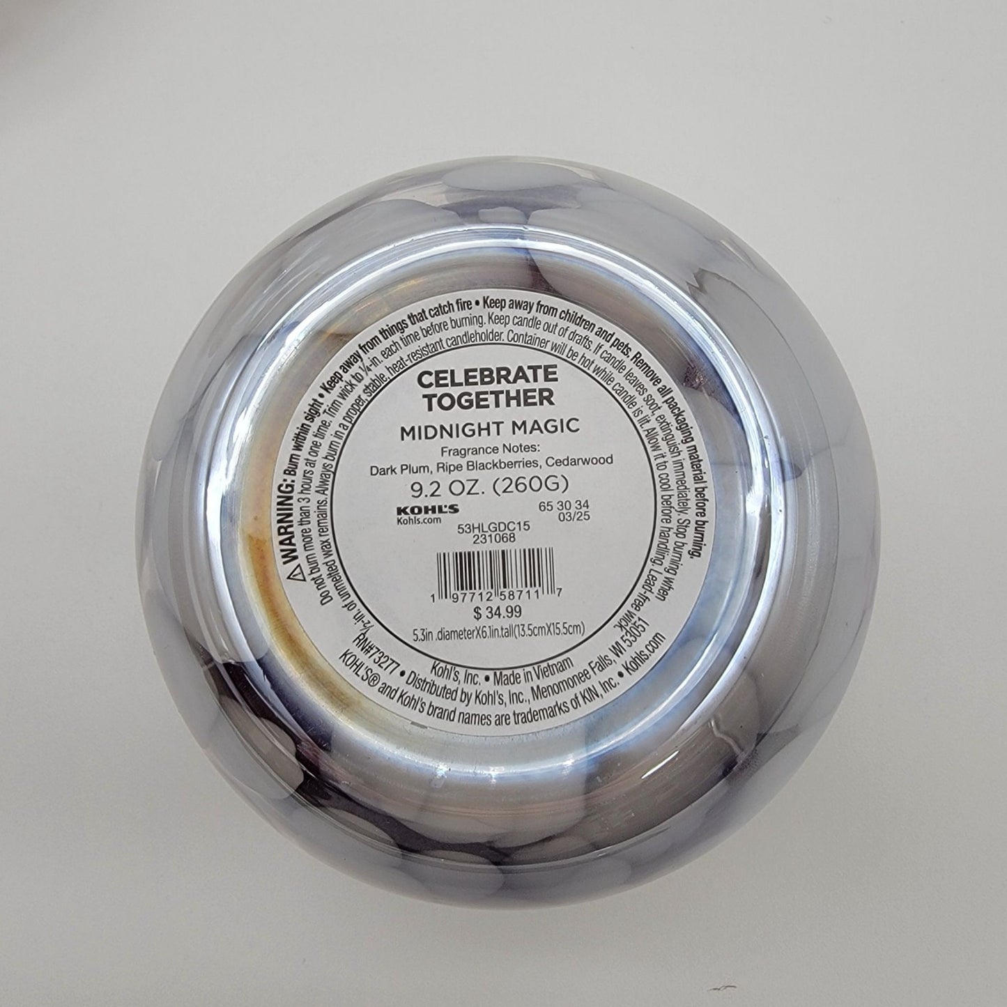 Celebrate Together Glass Mushroom Candle Holder - NEW