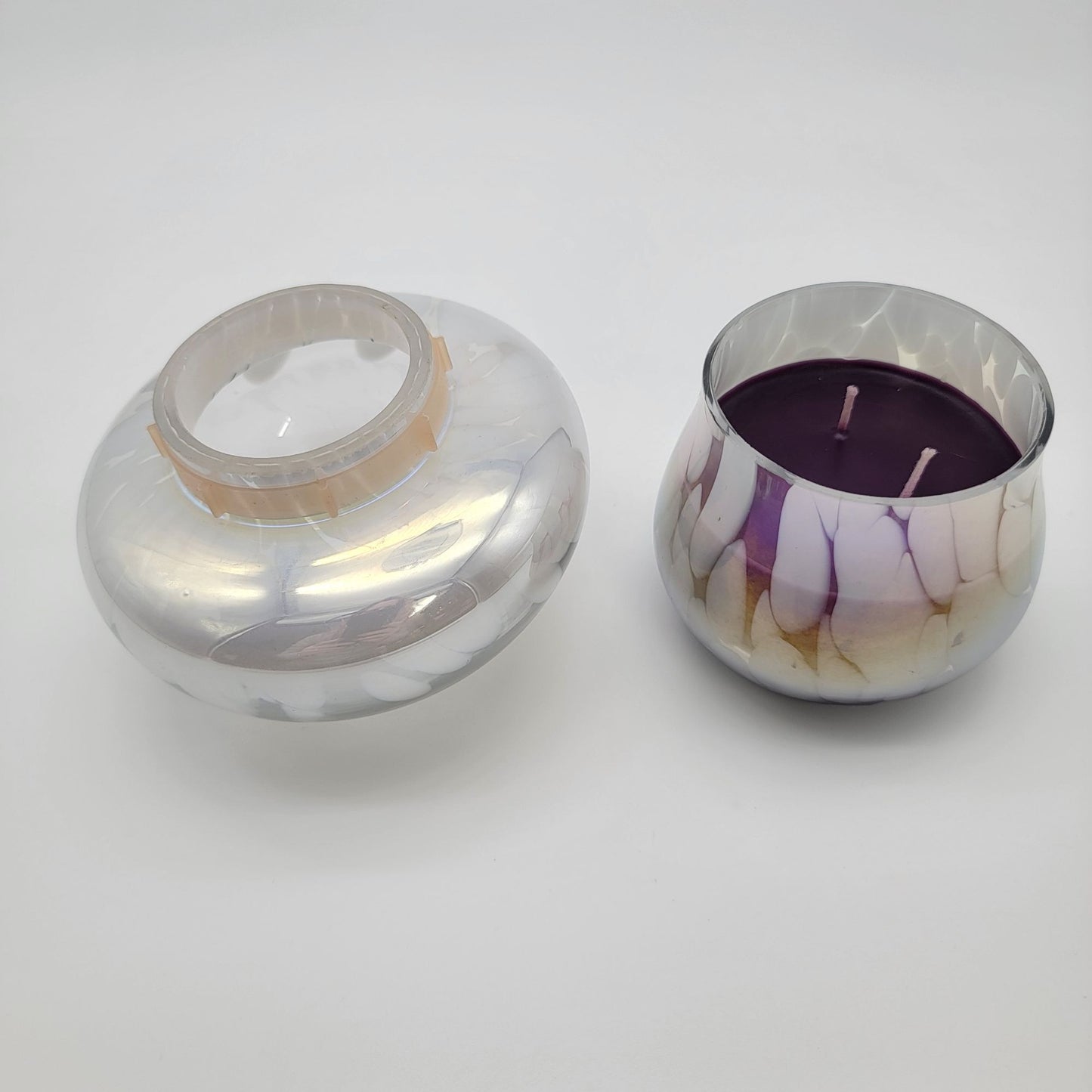 Celebrate Together Glass Mushroom Candle Holder - NEW