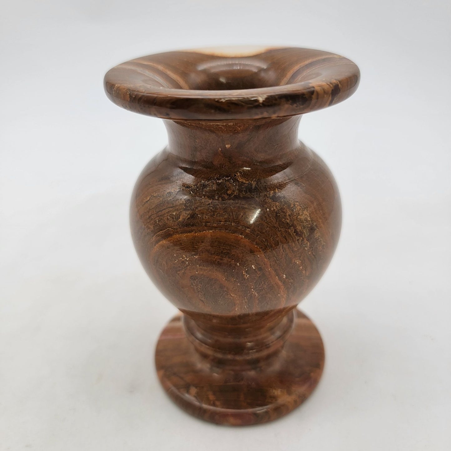Small Brown Onyx Decorative Vase