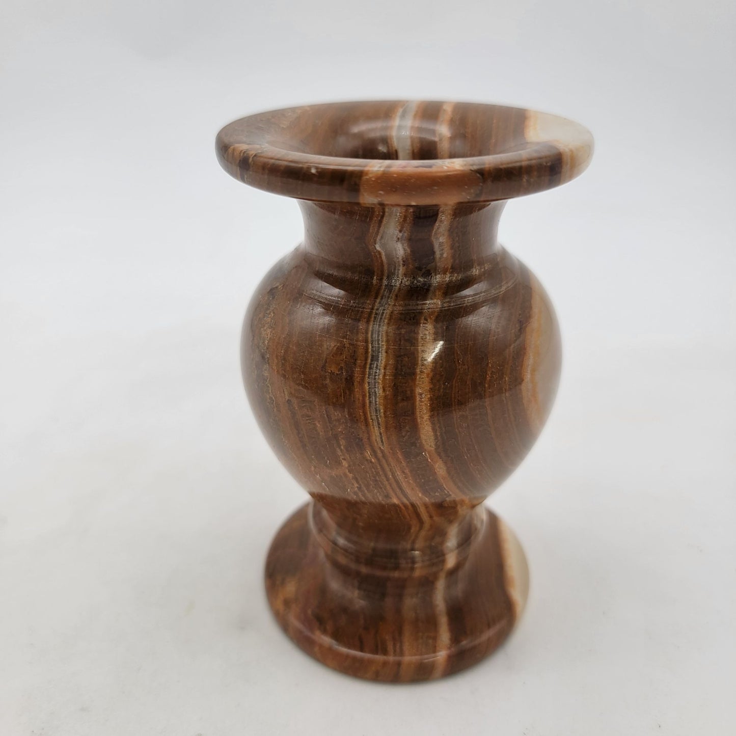 Small Brown Onyx Decorative Vase