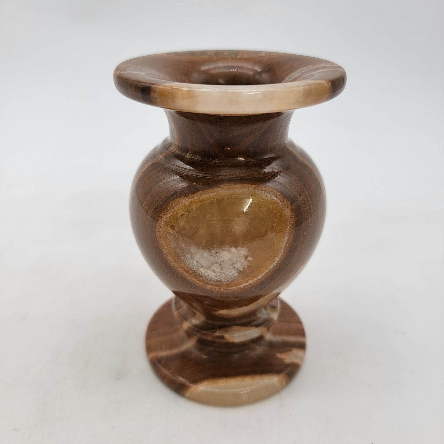 Small Brown Onyx Decorative Vase
