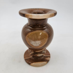 Small Brown Onyx Decorative Vase