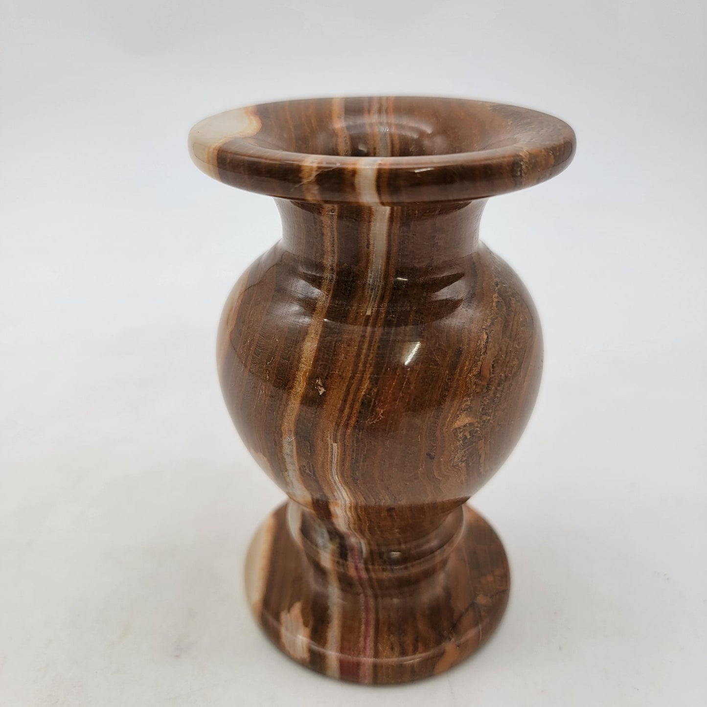 Small Brown Onyx Decorative Vase